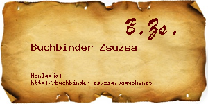 Buchbinder Zsuzsa névjegykártya